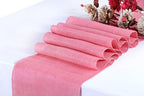 MDS® Pack of 15 Natural Burlap Table Runner, 12 x 108 Inch, Jute Rustic Farmhouse Boho Table Decor for Wedding Reception, Dining Table, Bridal Shower, Baby Shower & Party Decorations - Pink - Image 2