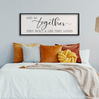 comurdyo And So Together They Built A Life They Loved Sign 32×12 Inch Black - Image 3