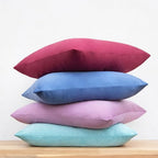 MONDAY MOOSE Decorative Throw Pillow Covers Cushion Cases, Set of 4 Soft Velvet Modern Designs, Mix and Match for Home Decor, Pillow Inserts Not Included (18x18 inch, Purple/Blue) - Image 5