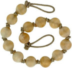Things2Die4 Glass Orb Garland, Frosted Amber, 49 Inch with End Rope Loops by Things2Die4
