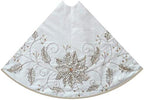 Kurt Adler 54-Inch Ivory Holly Tree Skirt - Image 2