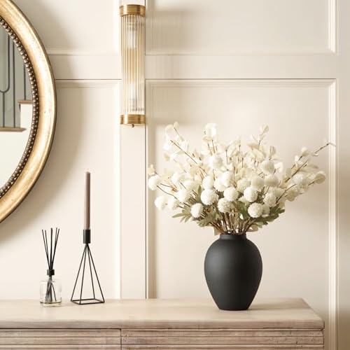 Black Vase for Home Decor - Tall Ella Flower Vase for Centerpieces - Image 2