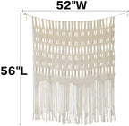 Flber Macrame Curtain Doorway Window Decor Boho Room Divider 52" W*56" L - Image 5