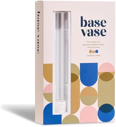 Base Vase (3-Pack) - The Bud Vase that Fits in Taper Candle Holders | Create Floral Arrangements for Tablescapes, Centerpieces, Weddings and Home Decor - Image 2