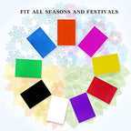 9 Pack Pure Solid Color Set Garden Flag - DIY Double-Sided - Image 2