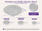 Handwoven African Basket Bowl for Fruits Wall Decor 12in diameter - Image 2