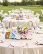 18inch Aisle Flower Garland with Chiffon Sheer Drape, Multi-Color Artificial Flowers Rose with White Butterfly Orchid, Floral Runner for Wedding Arch, Backdrop, Reception Table Decor, Ceremony Pathway - Image 2