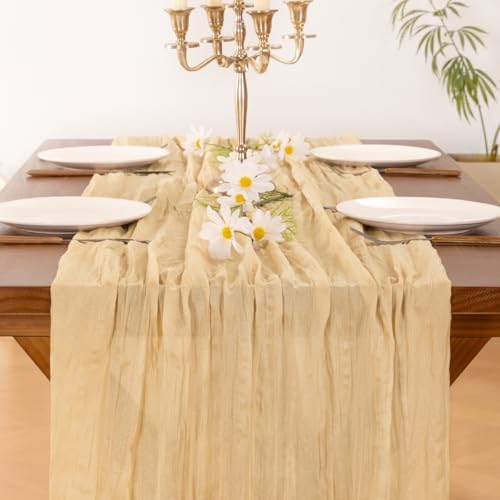 10 Pack Cheesecloth Table Runner Fall Boho Gauze Wedding Party Home Decor - Image 5