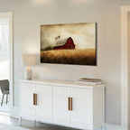 ZERILYN Ship Next Day-Patriotic Red Barn Canvas Wall Art, American Flag Farmhouse Decor, Independence Day Home Decoration, Rustic Country Wall Hanging, 4th of July Prints Poster - Image 3
