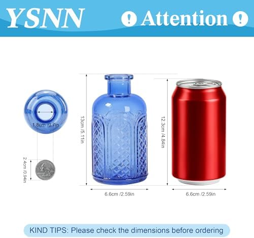 30 Pcs Blue Bud Vases Set,Baby Shower Decorations, Wedding Table Decor - Image 2