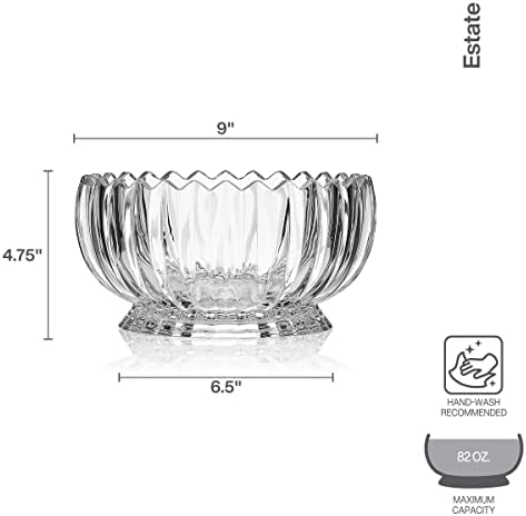 Mikasa Estate Crystal Footed Bowl, 9 Inch (Pack of 4) - Image 3