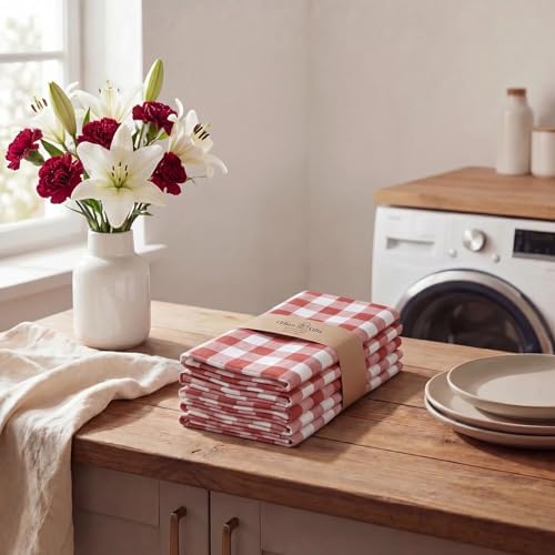 Urban Villa Cloth Napkins Cotton 20x20 (Set of 12) Rust - Image 7