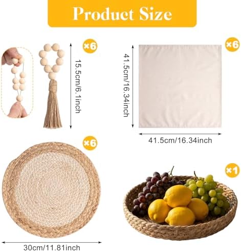 Britimes Table Runner Set, 26 Pack, for Kitchen Decor, Boho Farmhouse - Image 3