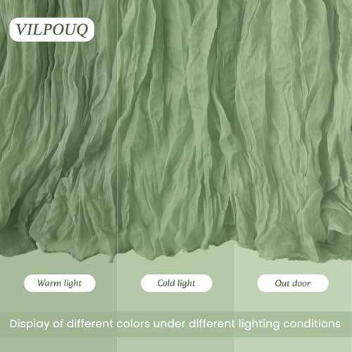 12Pack Sage Green Cheesecloth Table Runner 10FT Wedding Party Decor - Image 7
