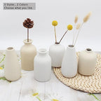 YANLING 6 Pack Modern Small Vase for Flowers, Light Yellow Ceramic Vases - Image 5