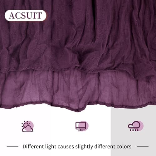 16 Pack Dark Purple Cheesecloth Table Runner 20 x 120 inch Gauze Table Runners 10 FT Long,Semi Sheer Boho Cheese Cloth Fabric Table Runner Bulk for Party,Wedding,Baby Shower,Bridal Shower Decoration - Image 7