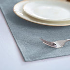 Cloth Placemats Set of 8, Linen Type Fabric Placemats Machine Washable Heat Resistant Placemats Polyester Place Mats for Halloween, Thanksgiving and Christmas Dining Table (Light Gray) - Image 2