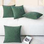 CaliTime Decorative Couch Throw Pillow Covers 18 X 18 Inches Dark Green - Image 6