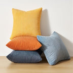 Topfinel Decorative Velvet Pillow Covers 18x18 New Blue and Orange Boho Farmhouse Couch Throw Pillows for Bed Pack of 4 Accent Modern Pillowcase Sofa Livingroom Home Decor - Image 7