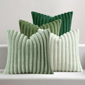 MIULEE Faux Fur Plush Decorative Throw Pillow Covers 18x18, Green by MIULEE