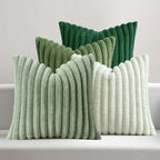 MIULEE Faux Fur Plush Decorative Throw Pillow Covers 20x20, Green by MIULEE