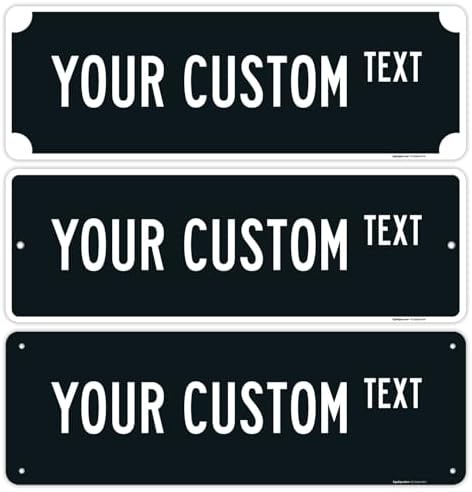 Custom Street Sign, Personalized Novelty Road, Brown Background, Christmas | 32x8 Inches, ACM, Made in USA by Sigo Signs by SigoSigns