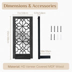 Black Candle Sconces Wall Decor Set of 2 Gothic Wood Candle Display Shelves - Image 6