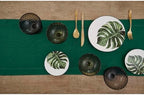 Solino Home 100% Pure Linen Table Runner Rainforest Hemstitch, 14 x 156 in - Image 3