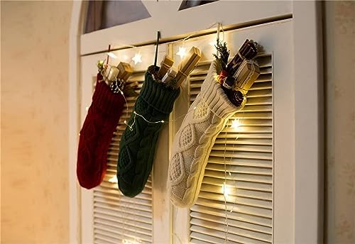 Fesciory Christmas Stockings 6 Pack, 14 Inch Cable Knit Xmas Decor - Image 7
