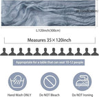24 Pack Dusty Blue Cheesecloth Table Runner, 35x120 Inch Boho Gauze Table Runner 10ft Rustic Sheer Cheese Cloth Table Decor for Wedding Baby Bridal Shower Birthday Party Table Decoration - Image 3