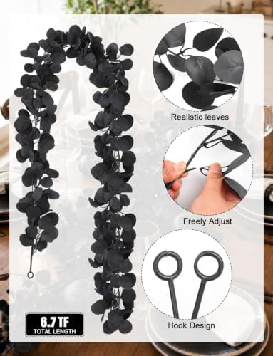 4 Pack Artificial Eucalyptus Garland, 6.7 FT Halloween - Image 2