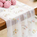 4 Pcs Wildflower Table Runner, 30x118 Inch, Colorful Embroidered Floral Spring Summer Tulle Lace Table Runner for Wedding, Birthday, Wildflower Party Decorations by ACRNIGHEET