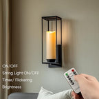 Homemory 4"x12" Outdoor Waterproof Flameless Candles with Timers and Remote Control, Battery Operated Candles, LED Plastic Candles, Dark Ivory, Set of 2 - Image 5