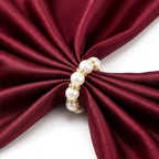 Set of 200 Imitation Pearl Napkin Rings, Gold Rhinestone Napkin Rings Bulk - Image 6