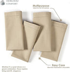 Beige Cloth Napkins 18"x18" - Set of 12 - Soft, Durable, Absorbent, Reusable, Washable - Hemstitch Mitered Edges - Perfect for Everyday Dining, Fall, Weddings, Baby Showers, Dinner - Image 2