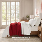 EVERGRACEHOME Chunky Chenille Knit Throw Blanket, 60 x 80, Classic Red - Image 4