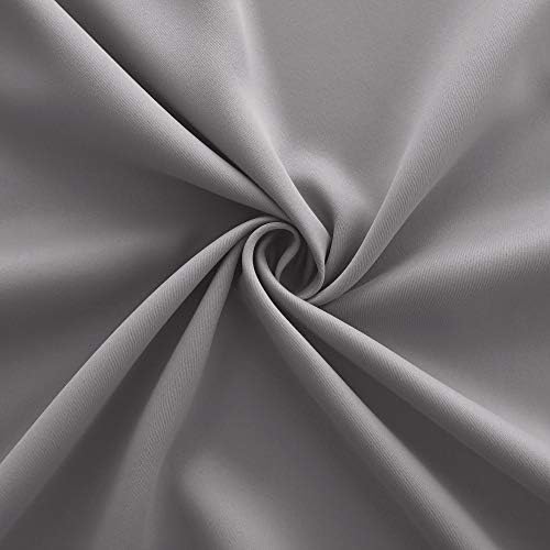 KOUFALL Grey Grommet Insulated Thermal Room Darkening Blackout Curtains for Living Room 72x63 Inches Long - Image 6