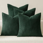 MIULEE Soft Corduroy Decorative Throw Pillow Covers Army Green 20x20 by MIULEE