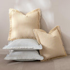MIULEE Yellow Striped Decorative Throw Pillow Covers, 18x18 - Image 4