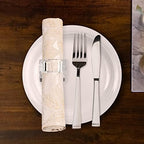 Kitcom Mini Napkin Rings Set of 12 Square-Shaped, Crystal Napkin Ring for Thanksgiving, Christmas, Family Gathering, Wedding Reception, Clear with Gift Box - Image 4