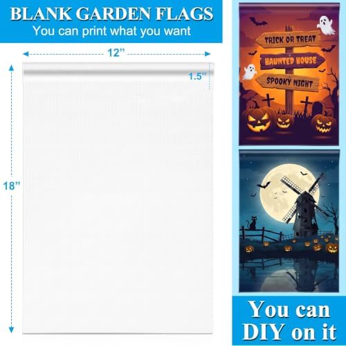 Boao 60 Pcs Sublimation Blank Garden Flag 12x18 Inch Double Sided DIY Flag - Image 4
