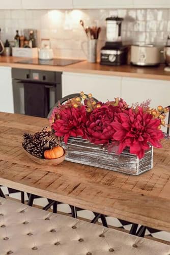 DILATATA Fall Decor Autumn Harvest Floral Centerpiece with Artificial Peony Chrysanthemum Hydrangea Flowers Berries Arrangement for Thanksgiving Party Mantel Fall Decor - Image 7