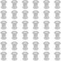 Candlestick Holders - 36 Pack Glass Candlestick Holders, 2.36" Height Clear Taper Candle Holders for Candlesticks, Small Centerpiece for Wedding, Festival, Party Decor (36, Clear) by BTGLLAS