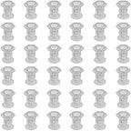 Candlestick Holders - 36 Pack Glass Candlestick Holders, 2.36" Height Clear Taper Candle Holders for Candlesticks, Small Centerpiece for Wedding, Festival, Party Decor (36, Clear) by BTGLLAS