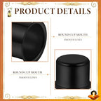 Sliner 100 Pack 0.87'' Black Metal Candle Holders with Round Flat Base - Image 3