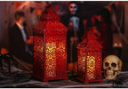 VELA LANTERNS Large Temple Moroccan Lantern Lamp Decorative Candle Holders for Ramadan Decorations, Hanging, Outdoor Patio or Porch, Indoor Home Decor, Red, Set of 2 - Image 3
