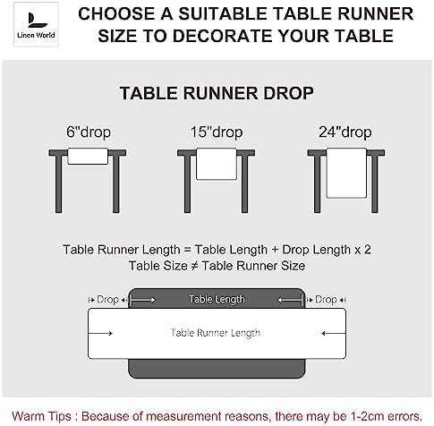 Linen Table Runner 14X108 Inches,100% French Linen Rustic Tablerunner,Machine Washable Dining Table Runner for Fall,Wedding,Party,Halloween,Christmas(White) - Image 7