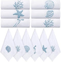 HunnmingRe 12 Pcs Coastal Party Cloth Napkins Bulks 100% Cotton, 17x17inch by HunnmingRe
