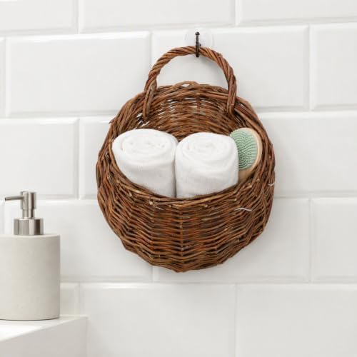 2Pcs Hanging Woven Storage Basket Decorative Wall Flower Planter - Image 4