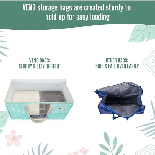 VENO Moving Bags, Wide Open Top, Clear Window, Evergreen, 10 Pack - Image 6